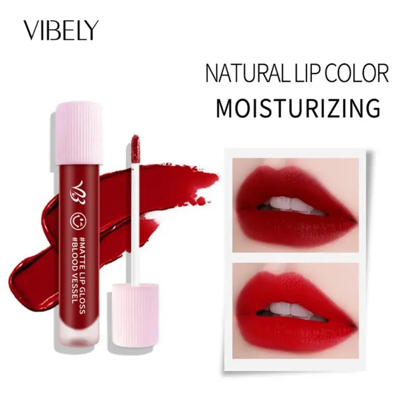 Маленькие кровяные сосуды матовая бархатная глазурь для губ водостойкая стойкая Органическая помада