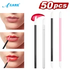 Кисти для макияжа, 50 шт., одноразовая кисть для губ, тушь для удлинения ресниц, аппликатор, губная помада, набор палочек, косметические инструменты для макияжа