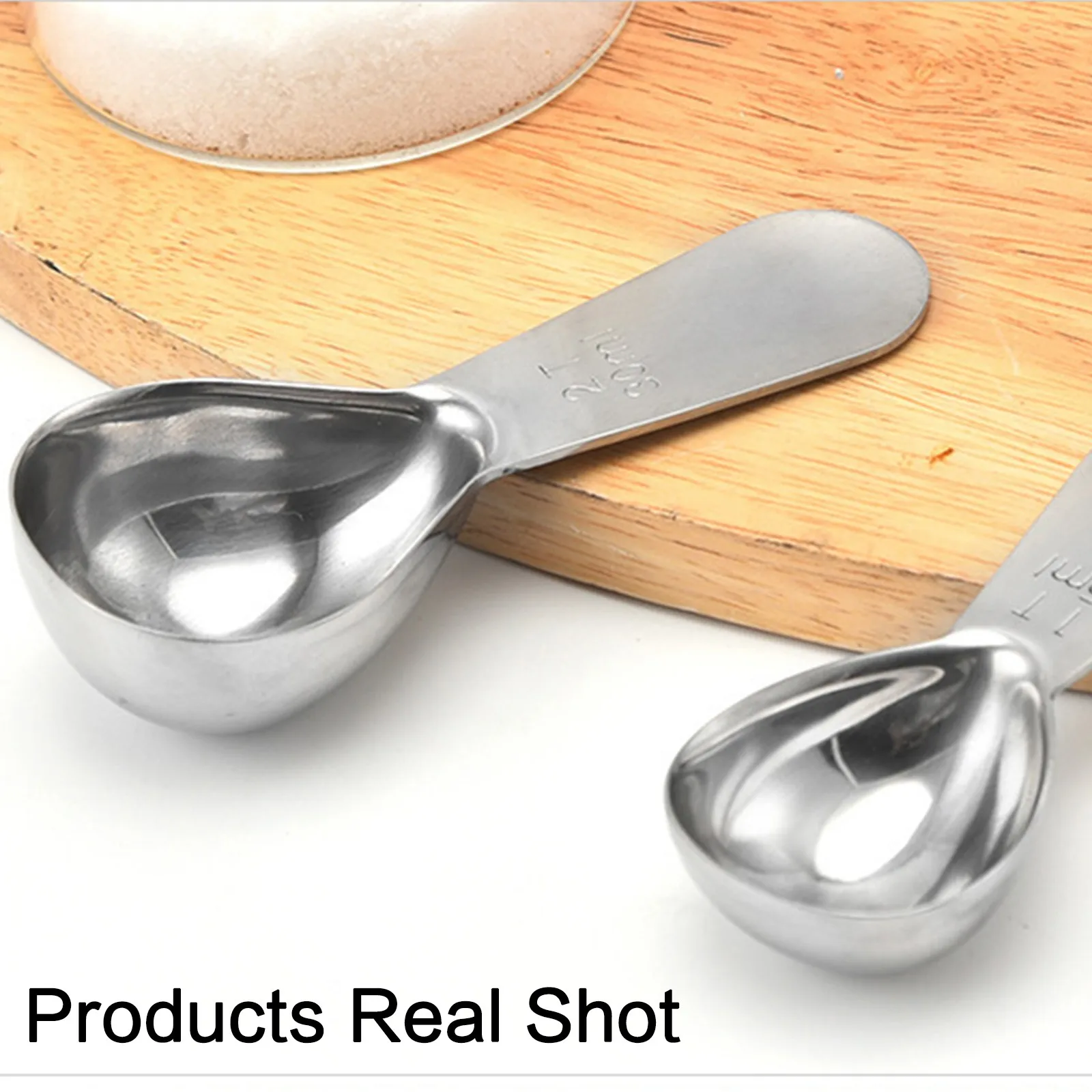 

15/30ml Stainless Steel Measuring Coffee Scoop 1 tablespoon Short Handle Tablespoon Measuring Spoons for Coffee Tea