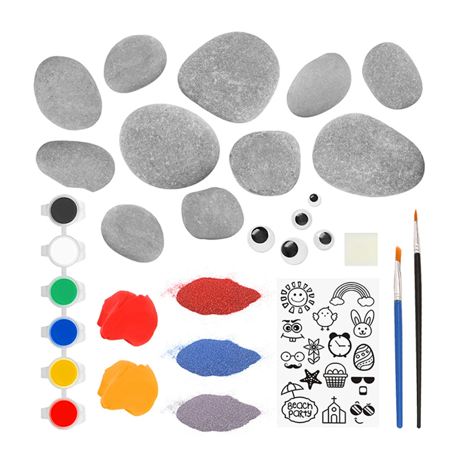 

New Hot Rock Painting Kit DIY Bulk for Kid Animal Galaxy Painting USJ99