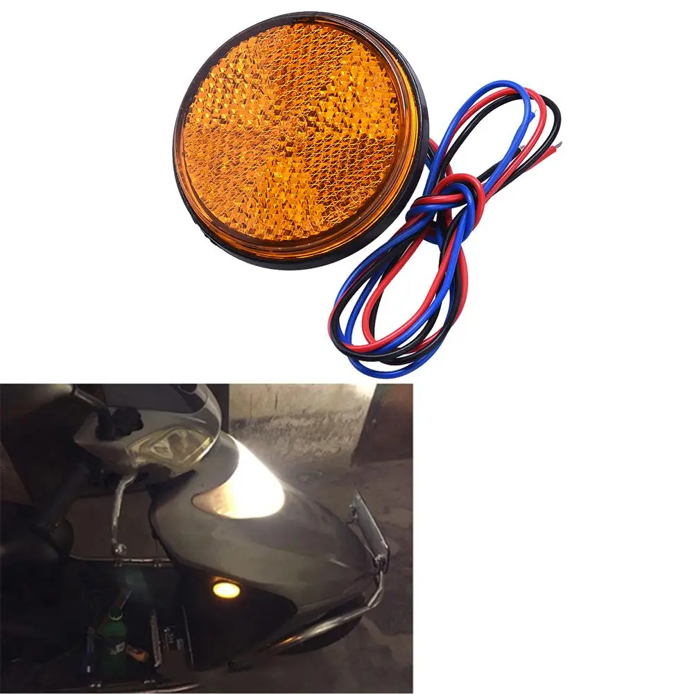 24SMD автомобильные круглые задние фонари ATV светодиодный отражатели боковые сигнальные огни для грузовиков