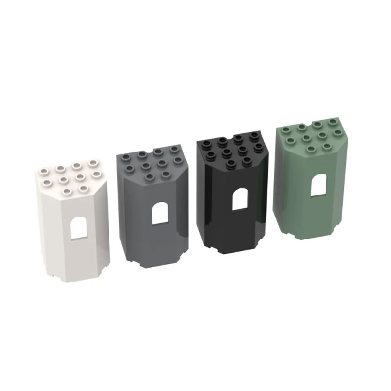 

Moc Block Parts diy Toys 30246 4X3X6 Turret wall panel with window for Building Blocks Parts Creative Gift Toys free shipping