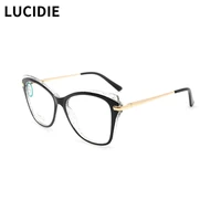 lucidie new tr90 cat eye glasses frame women myopia female eye glass prescription eyeglasses 2021 korean optical frames eyewear