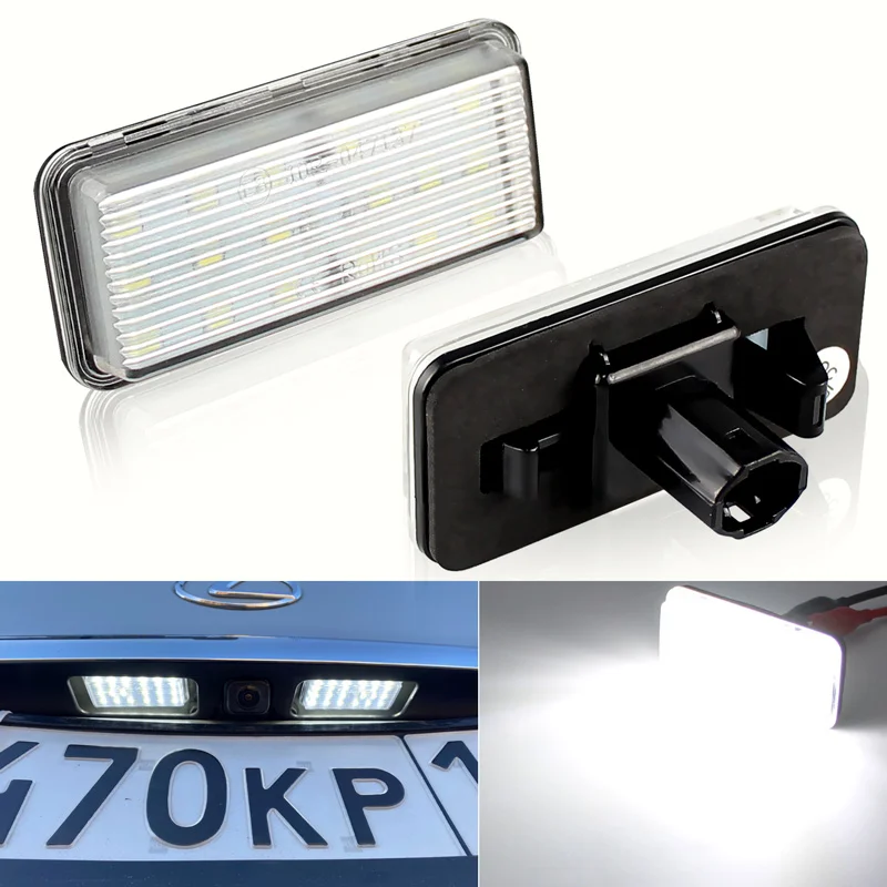 

2pcs Canbus Led Number Plate Light For Lexus LX470 LX570 Toyota Land Cruiser 100 200 Prado 120 Reiz 4D Mark X License Plate Lamp