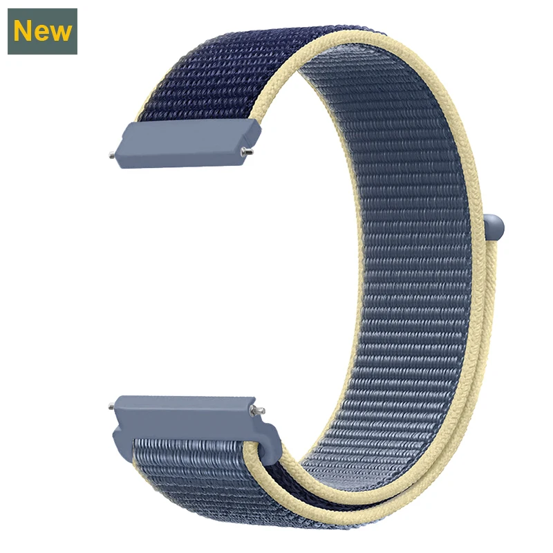 Ремешок для Xiaomi Huami Amazfit GTS, Смарт-часы, тканый нейлоновый браслет-петля для Amazfit GTR 42 мм/Bip lite, ремешок для часов 20 мм - Цвет ремешка: Alaskan Blue