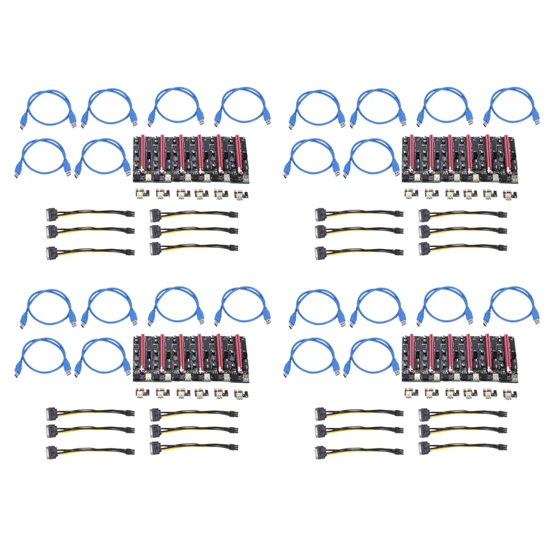 

24 шт. новейший Ver009 Usb 3,0 Pci-E Райзер Ver 009S Экспресс 1X 4X 8X 16X Райзер адаптер карта