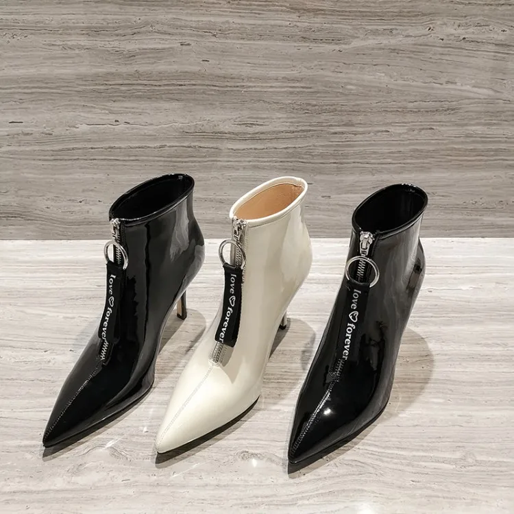 MLJUESE/2020 г. Женские ботильоны зимние женские ботинки из лакированной кожи на