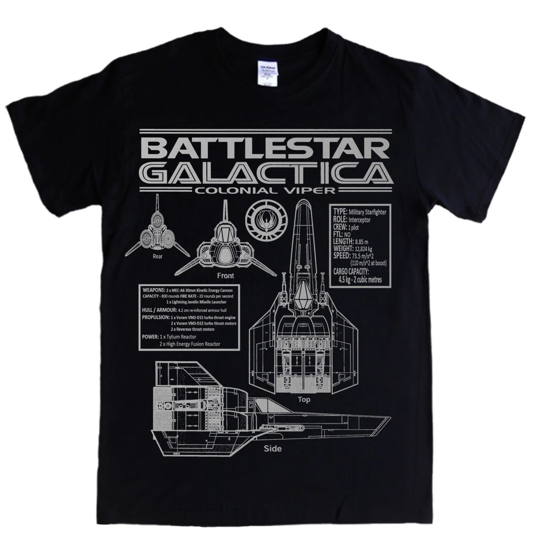 BATTLESTAR GALACTICA - VIPER blueprints S 5XL футболка с логотипом specs colonial tv 100% хлопковая Топы оптом |