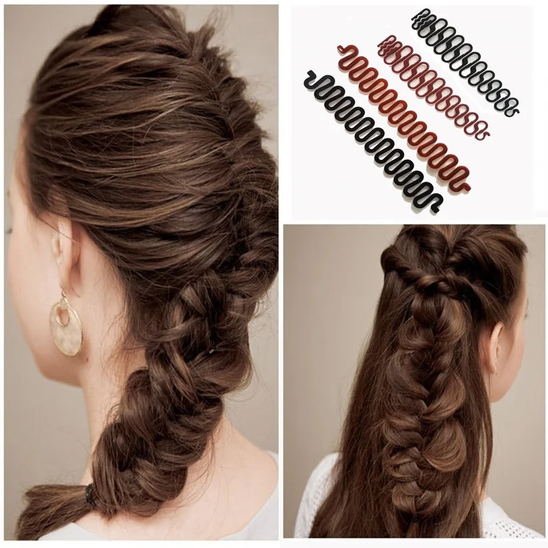 Инструменты для укладки волос updo fashion up аксессуары для волос комод для волос французский валик для Плетения КОС с волшебной завивкой волос Парикмахерская оплетка