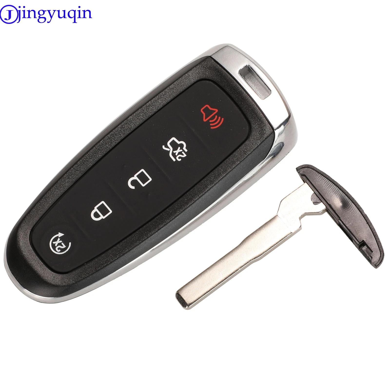 

jingyuqin 5B Remote Car Key Case Cover Fob For Ford Explorer Edge Escape Flex Taurus 2011 2012 2013 2014 2015 Smart Car