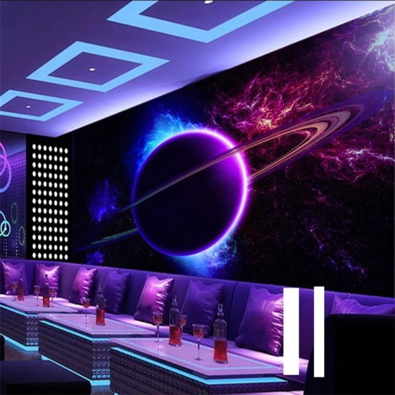 

Drop Shipping Custom Wallpaper 3d KTV Universe Tooling Wall Living Room Bedroom Decorative Painting Papel De Parede Wallpaper