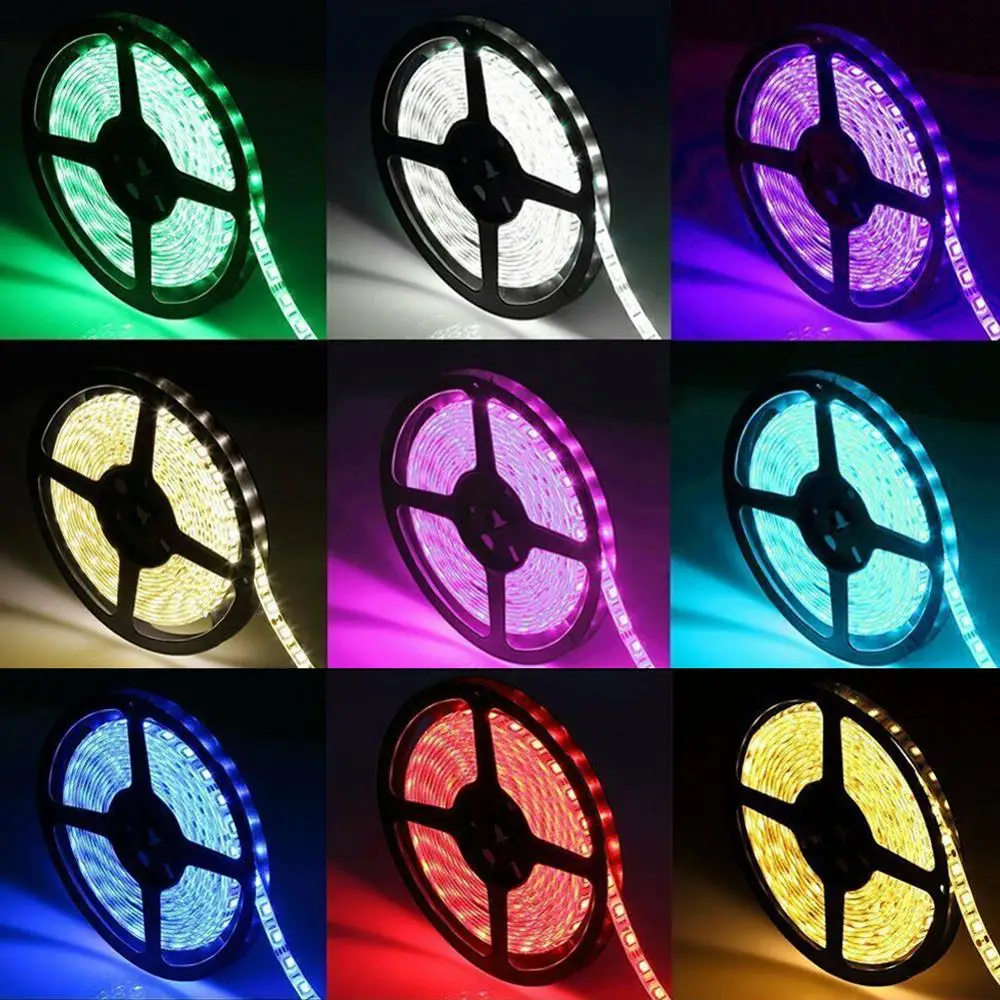 Светодиодные ленты светильник 3528 SMD RGB лента 5 м DC12V Гибкая e диод 44Key пульт