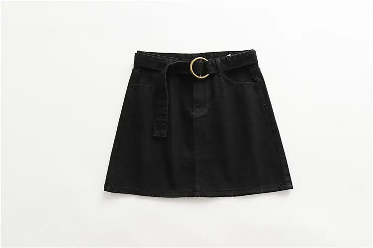 Женская модная джинсовая юбка с завышенной талией корейские туфли-лодочки цвета: