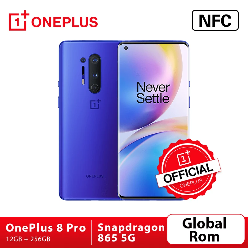 Глобальная прошивка Oneplus 8 Pro OnePlus официального магазина Carter's 5G Смартфон Snapdragon 865