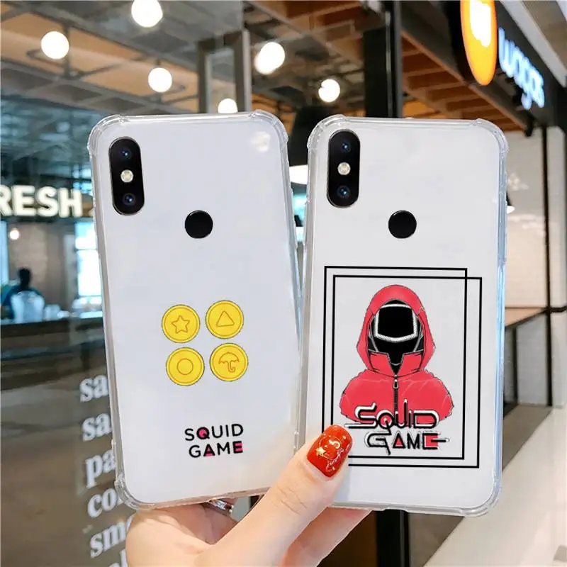 

Squid Game Phone Case Transparent For Xiaomi CC 9 11 MAX3 Mix4 MIX2 6X 8 5x 10S 11 10 X SE lite Pro Huang Junhao Korea TV