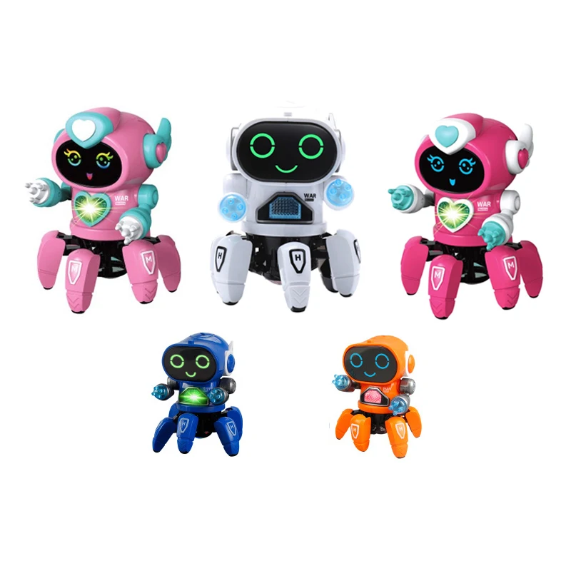 

Smart Dancing Robot Electronic Six-claw Dance RC Robot Included LED Music Robot Toys for Children Birthday Gift electric toys