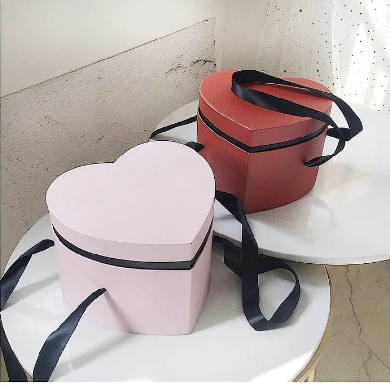 Подарочная коробка с двумя сердечками портативный упаковочный держатель