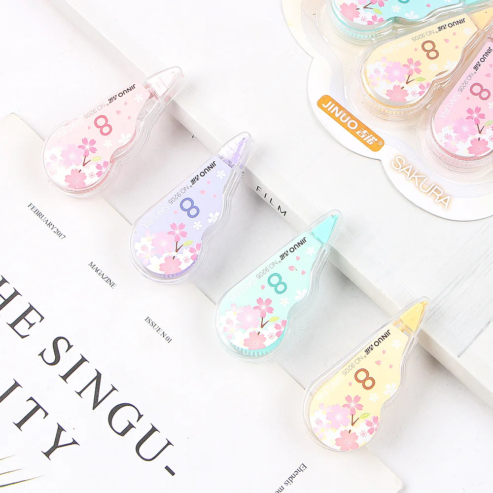 4 шт./компл. Kawaii вишня Корректирующая лента милый ленты с рисунком школьный