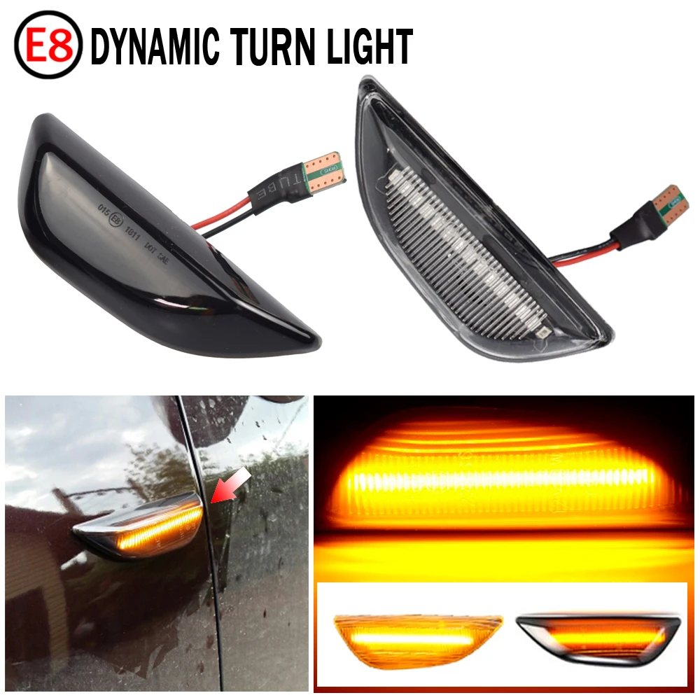 2PCS Led Dynamic For Opel Mokka Mokka X Chevrolet Trax Buick Encore 2013-2020  Side Marker Turn Signal Light lamp