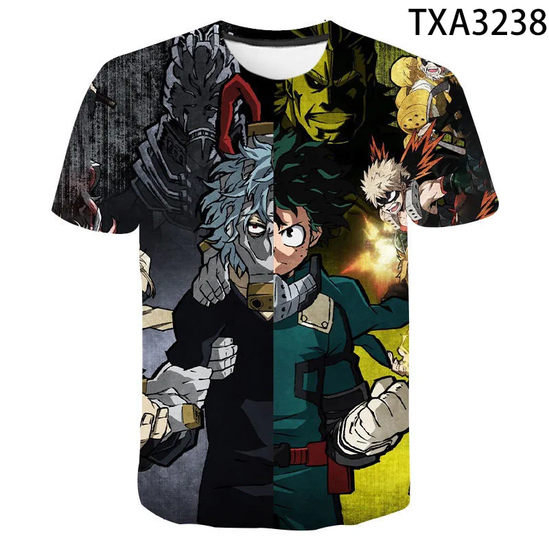 

3D My Hero Academia Boku No Hero Academia Printed T-shirt Men Women Fashion Short Sleeve Trendy Streetwear Cool Tops