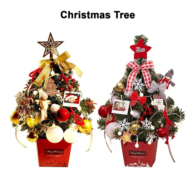 

50 см мини искусственная Рождественская елка со светодиодной гирляндой, украшения для стола, Мини Рождественская елка, Рождественское украш...