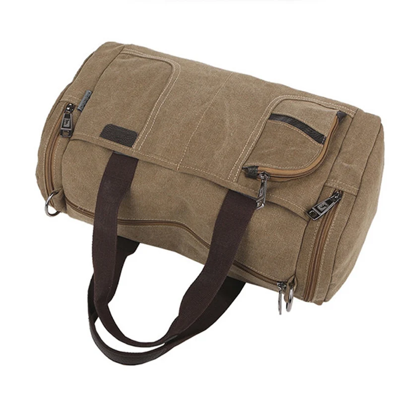 Новая холщовая мужская дорожная сумка Большая вместительная