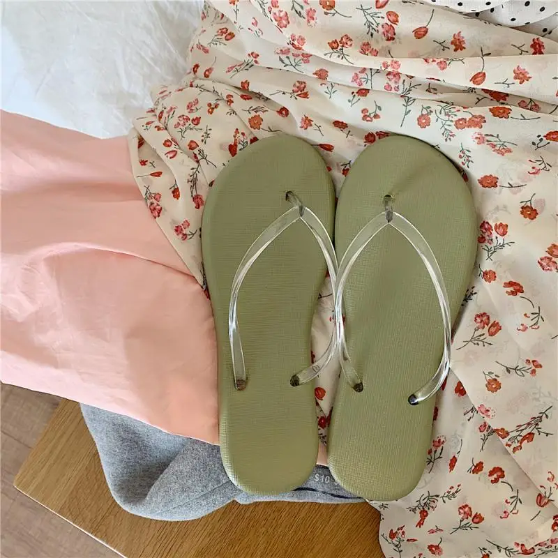 Женские пляжные шлепанцы прозрачные Шлепанцы из ПВХ для улицы и дома модель SH363