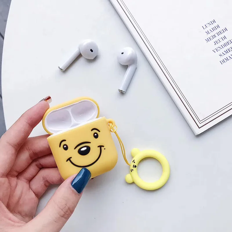 LOVERONY милые Bluetooth наушники 3D силиконовый чехол для AirPods 2 1 Earpods Защитная крышка мультфильм Air pods гарнитура аксессуары