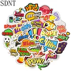 50 шт., наклейки из ПВХ для скейтборда, ноутбука, чемодана, велосипеда