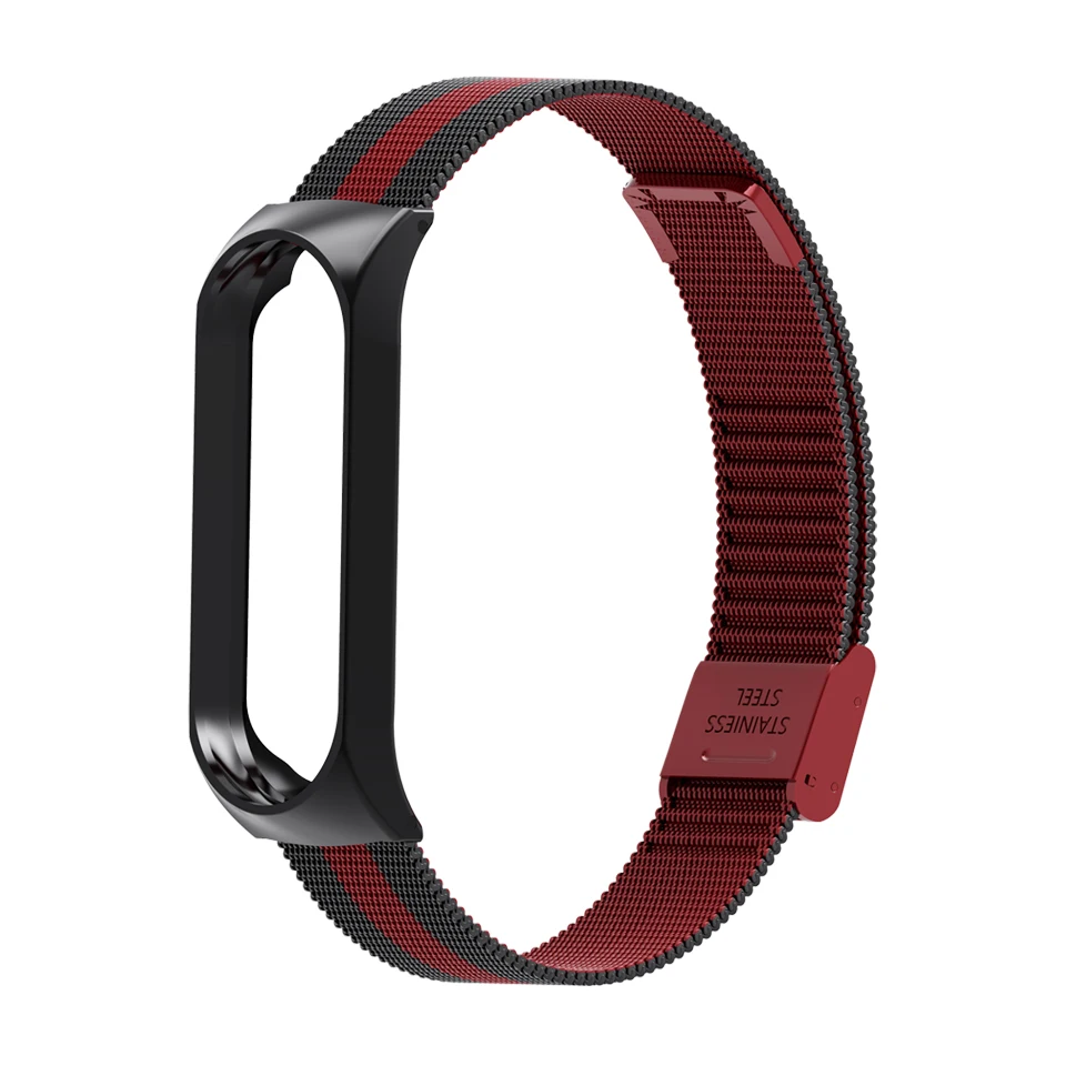 Пряжка металлический ремешок браслет для Xiaomi mi 4/3 ремешок для mi Band 4/3 ремешок из нержавеющей стали mi Band 4/3 наручный ремень