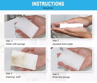 50pcs 1007030mm white magic melamine sponge eraser for kitchen office bathroom clean accessorydish cleaning nano