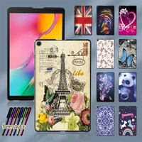 durable plastic new tablet case for samsung galaxy tab a 8 0 2019 t290 t295 old image pattern slim back case free stylus