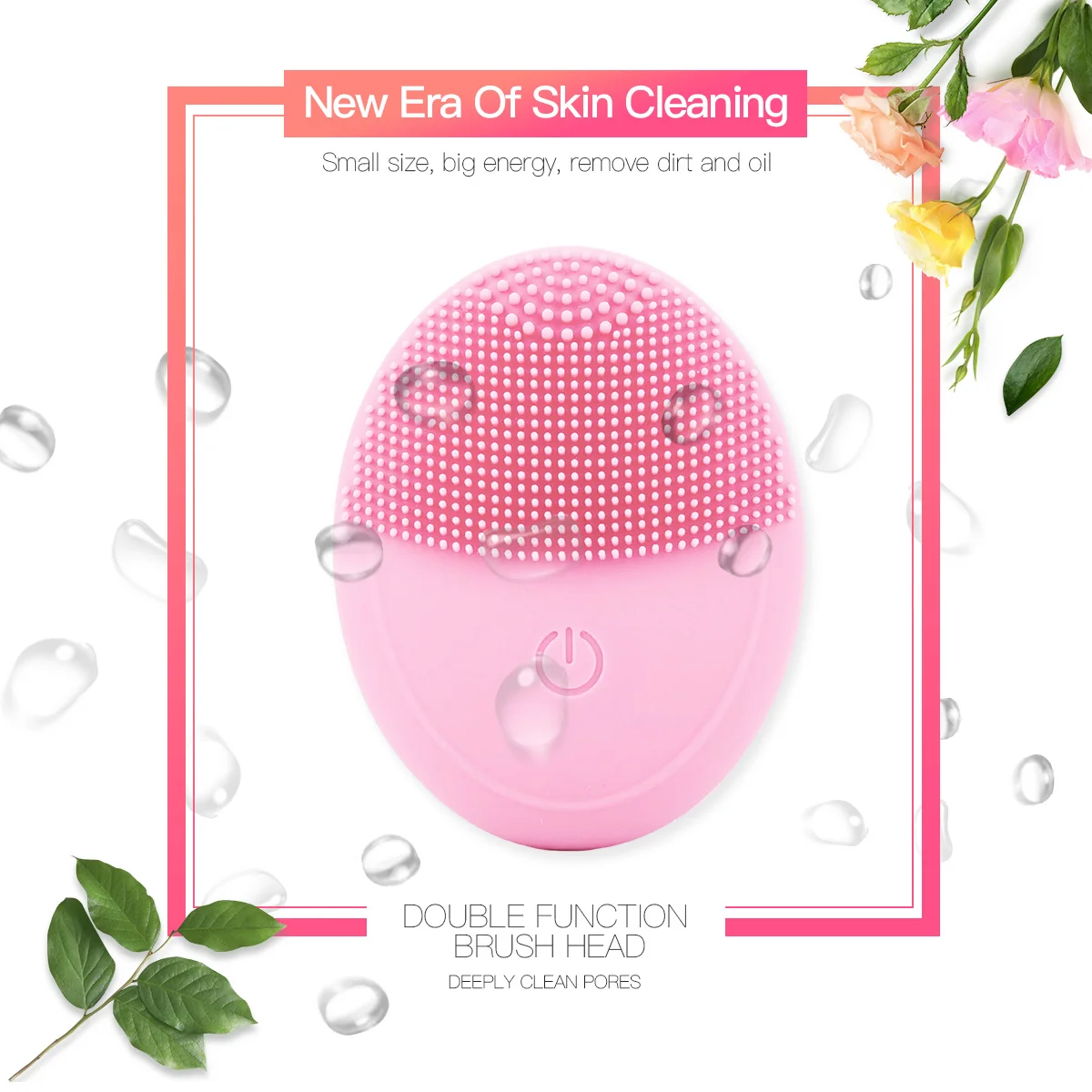 Мини звуковая волна Очищающая щетка для лица силиконовая пора глубокое очищение