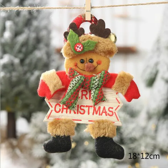 Год Милые новогодние куклы Санта-Клаус/Снеговик/Лось Noel Рождественская елка украшение для дома Рождество Navidad подарок для детей - Цвет: 27