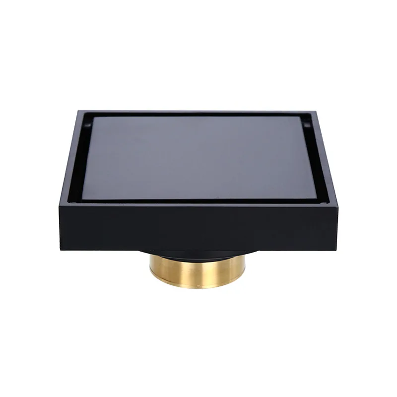 

Black copper European floor drain Odor-proof floor drain Bathroom shower floor drain Washing machine floor drain