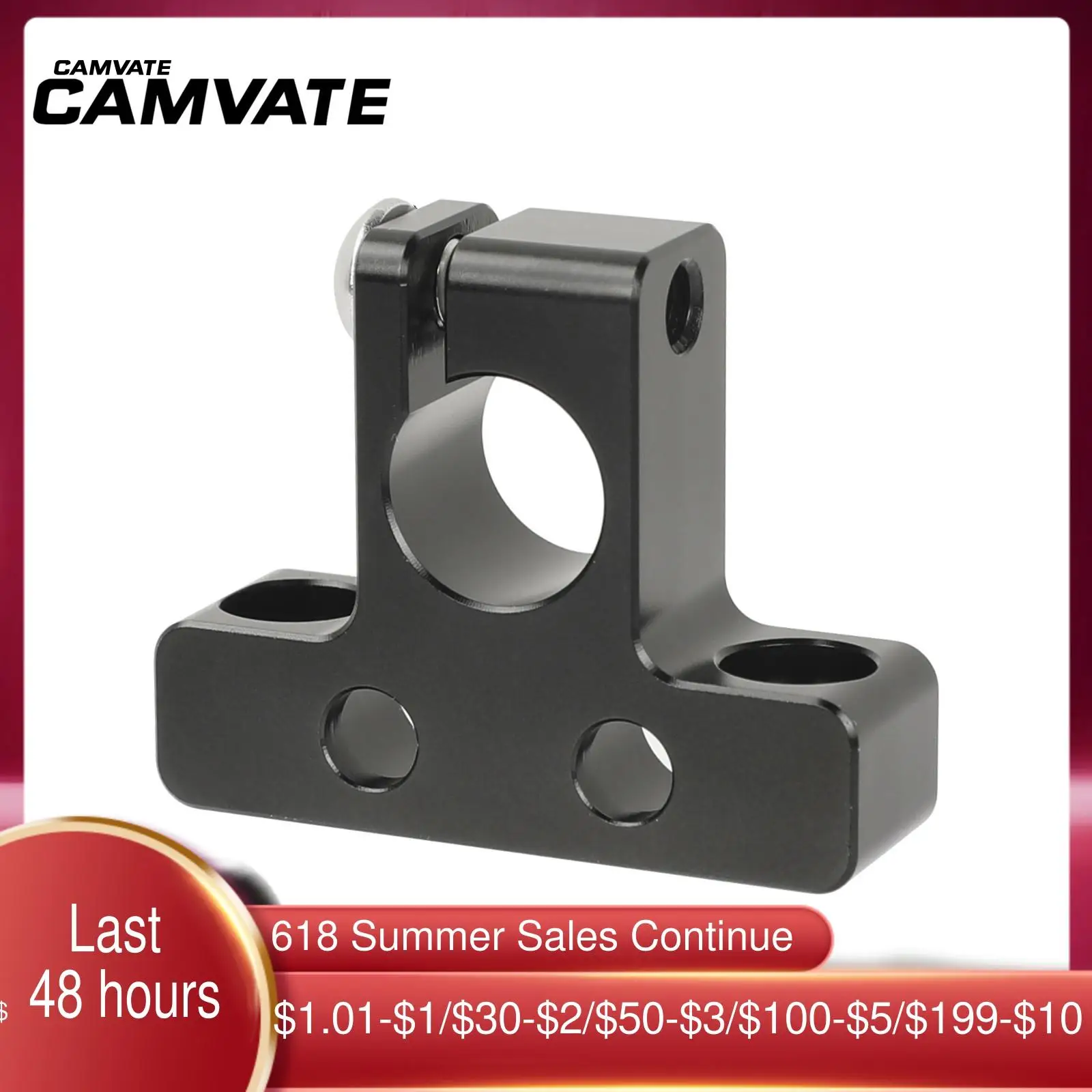 Стандарт камеры CAMVATE 15 мм с одним стержнем и зажимной рельс адаптер 1/4 &quot-20