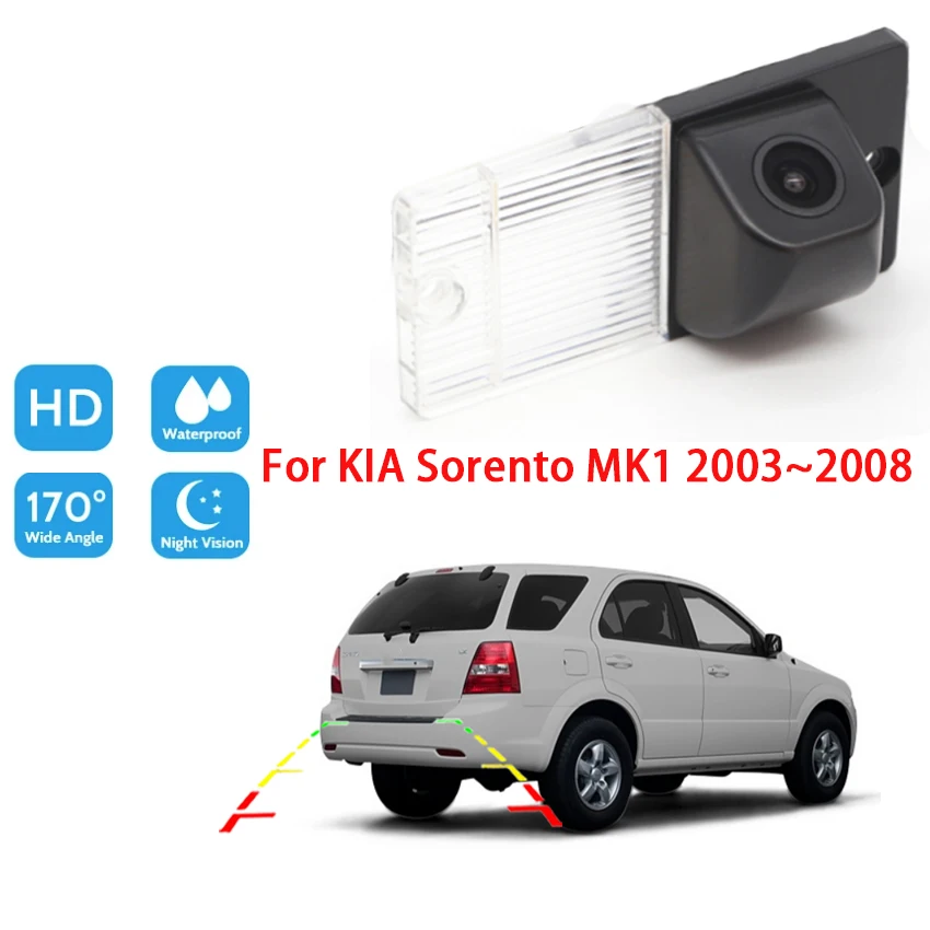 HD камера заднего вида резервного копирования Камера для KIA Sorento MK1 2003 2004 2005 2006 2007 2008
