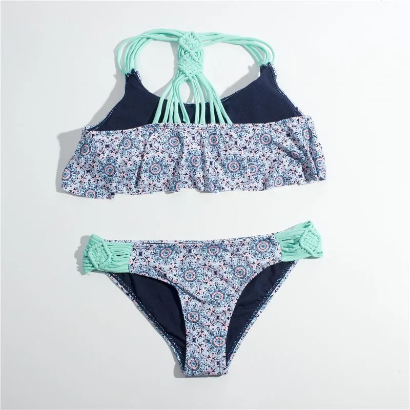 Бандажный бикини женский купальный костюм пэчворк сексуальное Бразильское 2020 с