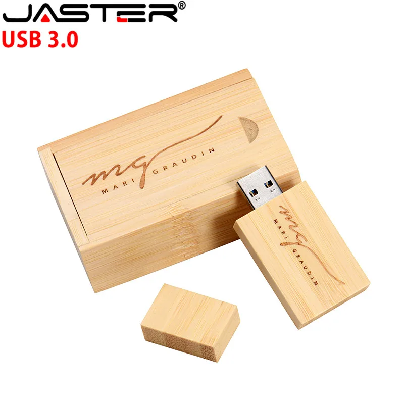 Деревянный USB флеш накопитель JASTER с логотипом клиента usb 3 0 + Подарочная коробка 4