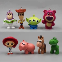 4 pcsset disney toy story action figure cartoon anime figure alien lotso woody buzz lightyear doll model toy accessories gifts