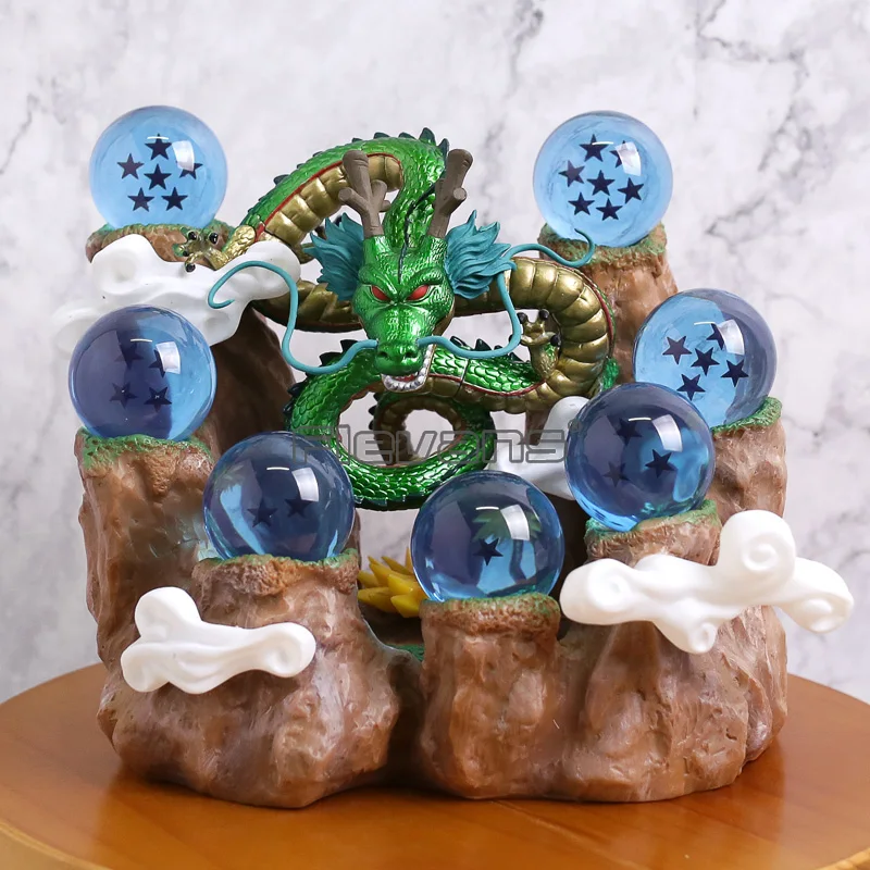 dbz shenron 7 stars crystal balls mountain stand collectible statue figure model toy free global shipping