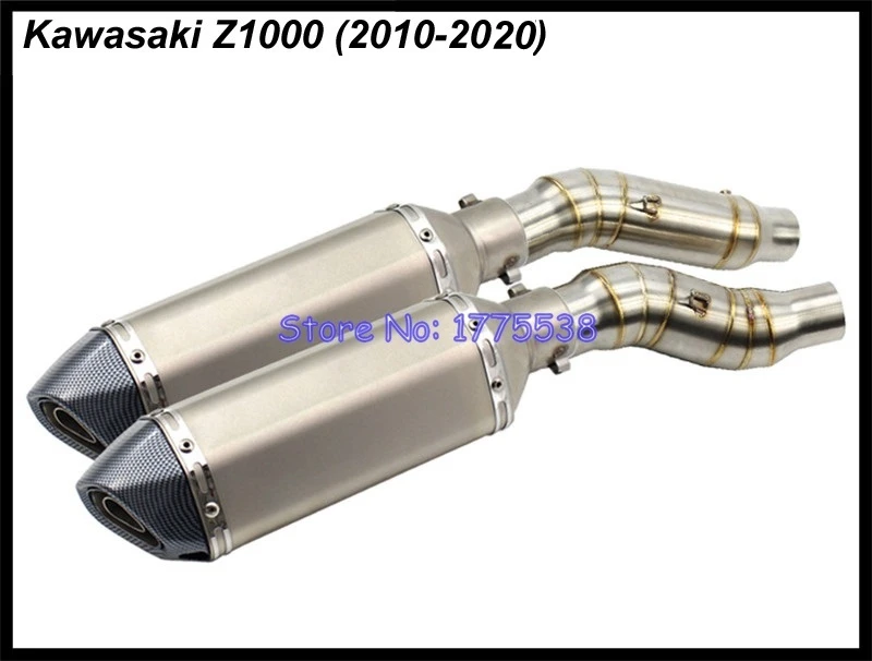 Глушитель выхлопной трубы для мотоцикла Kawasaki Z1000 Z1000SX NINJA 1000 2010-2020 глушитель