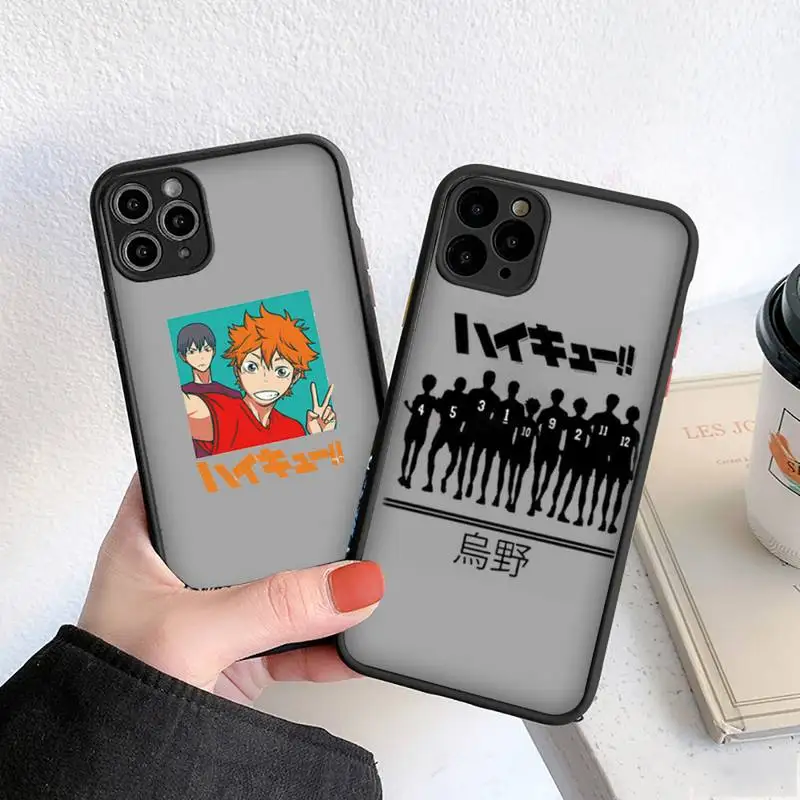 

Haikyuu volleyball boy Hinata attacks Anime Phone Case matte transparent For iphone 7 8 11 12 plus mini x xs xr pro max cover