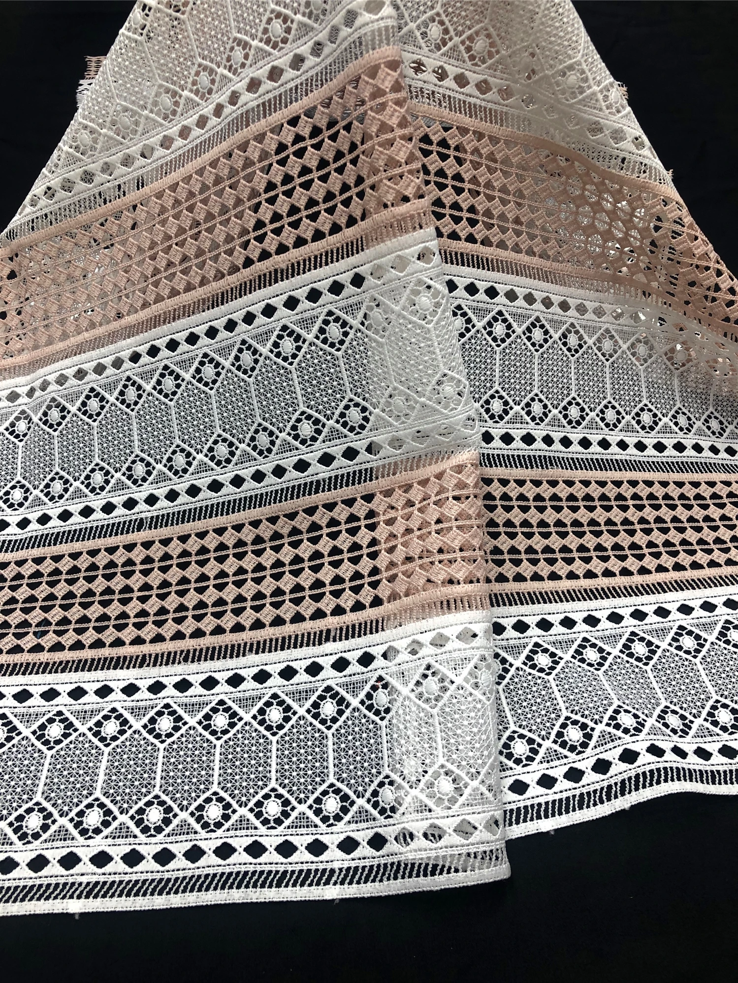 

Muti color Croechet Lace fabric for Fashion Dress