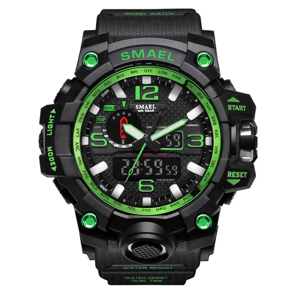 

Men Watches SMAEL Sport Watch Waterproof 50M Wristwatch Relogio Masculino Militar 1545 Men's Clock Digital Military Army Watch