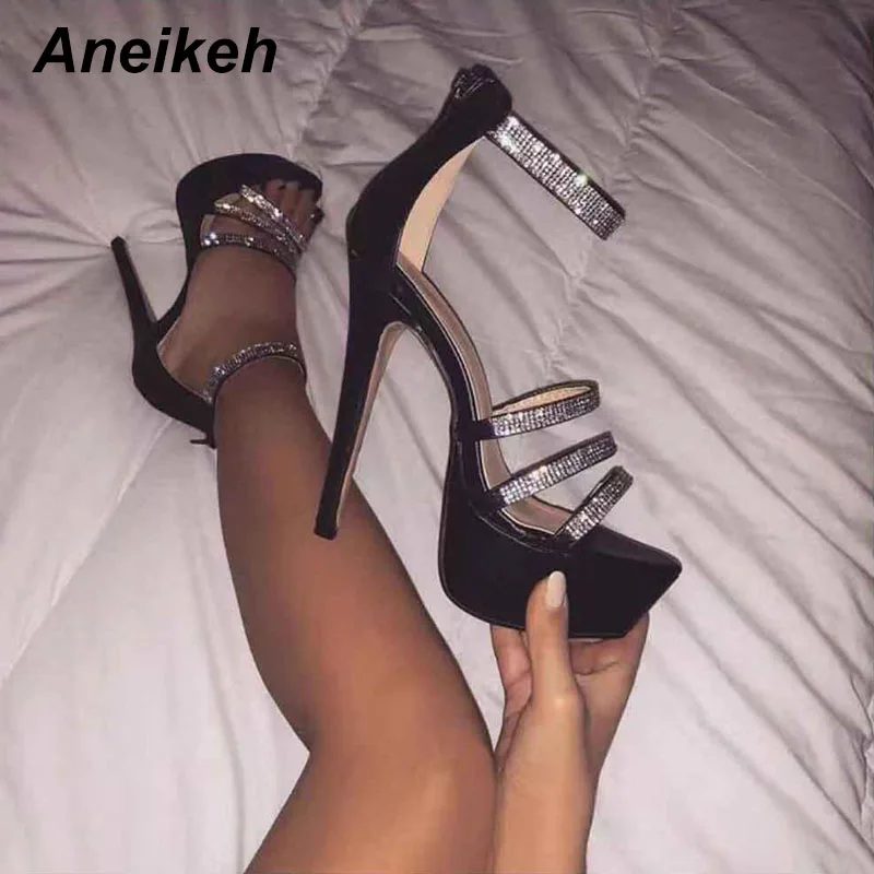 Женские босоножки Aneikeh на очень высоком каблуке 14 5 см летние туфли платформе с
