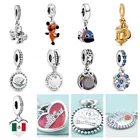 Женский кулон из серебра 925 пробы, с подвеской в виде мультяшного парка развлечений