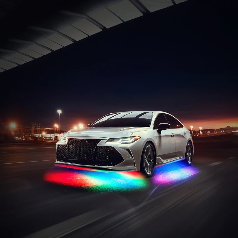 

New 12v Car Underbody Streamer Ambient Neon Light Strip Waterproof Flexible RGB APP Remote LED Decorative Styling Atmosphere