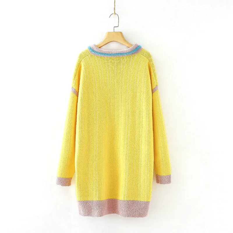 Повседневные женские свитера размера плюс Осень-зима 2019 Модные свободные