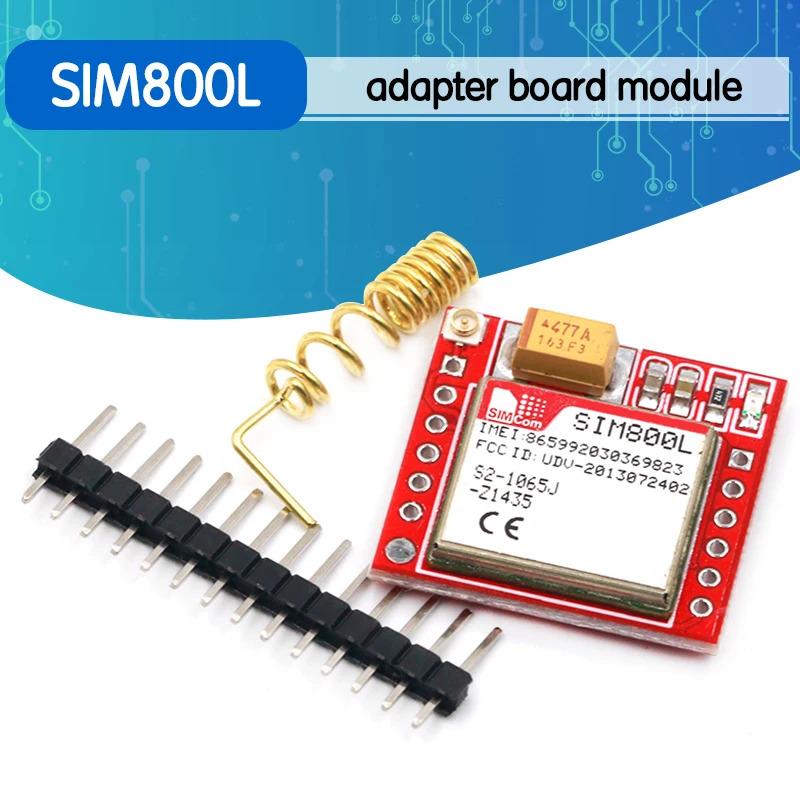 Маленький SIM800L GPRS GSM модуль карта MicroSIM основная плата четырехдиапазонная TTL